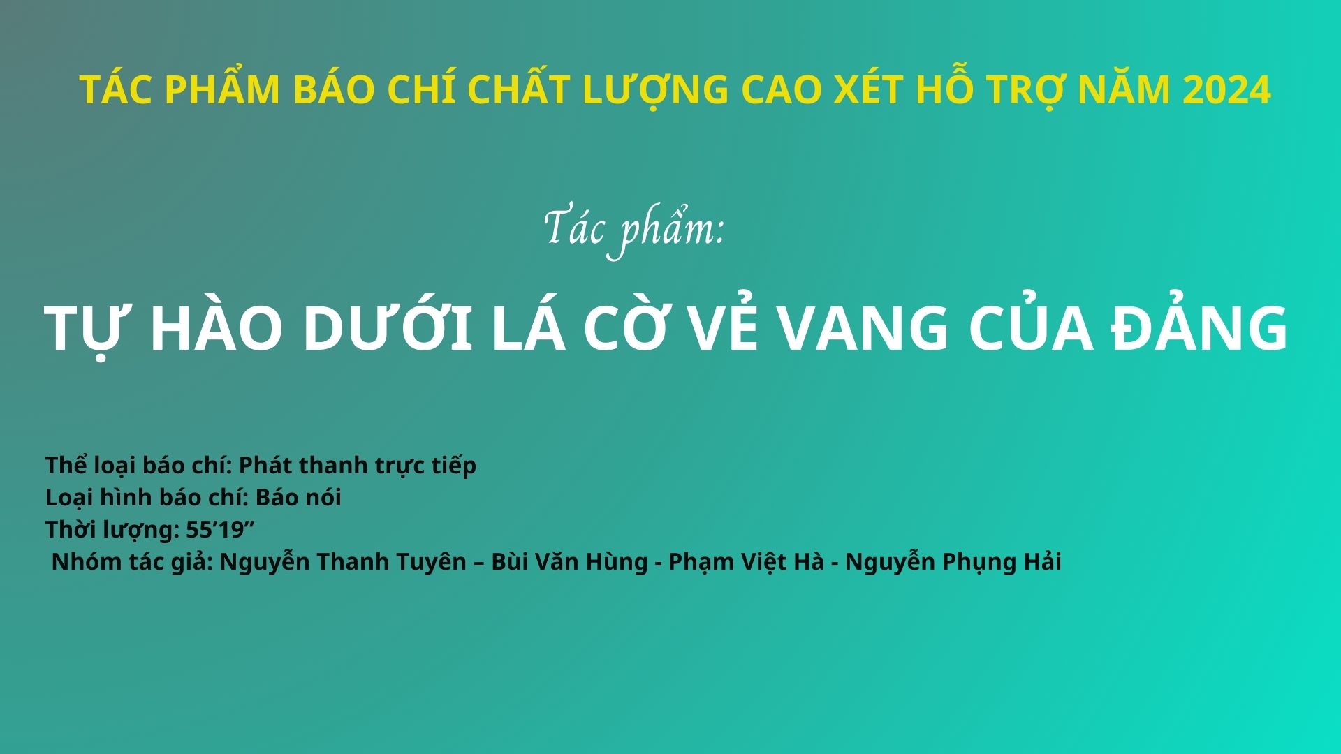 Tự hào dưới lá cờ vẻ vang của Đảng